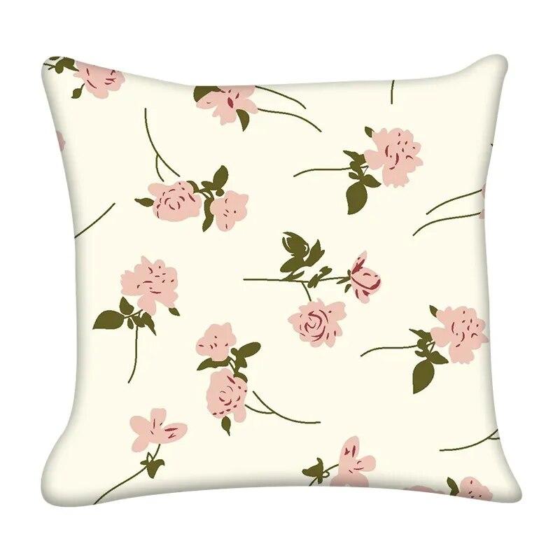 45X45CM Modern Watercolor Floral Print Pillowcase Living Room Sofa Office Seat Car Cushion Cover Home Decor  Wholesale