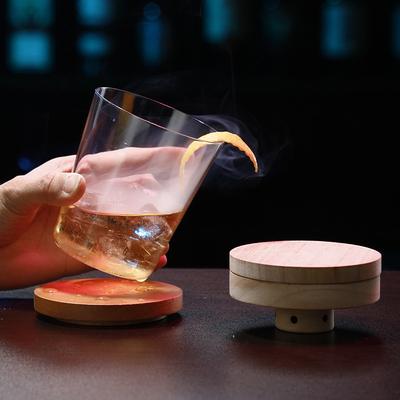 Drewniany Zestaw do Wędzenia Koktajli Infuzer do Whisky Tequili z Magiczne Kapturem Dymnym Najwyższej Jakości Narzędzie Barowe na Halloween Boże Narodzenie Prezenty Imprezowe