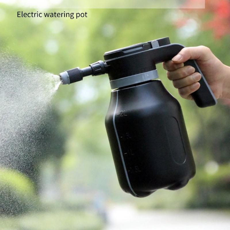 2L Electric Sprayed Bottle With Long Handle For Garden And Indoor Plant Flowers Watering Plastic Lightweight Design