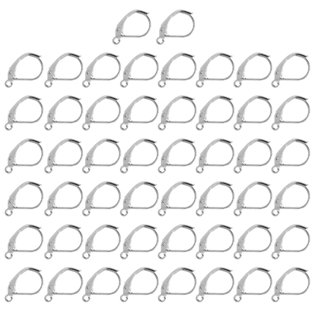 50Pcs Earring Hooks Easily Wear Color Lasting French Leverback Earwires for Earring Designs DIY Jewelry