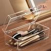 Transparente Acryl Puderquasten Aufbewahrungsbox mit mehreren Schichten Schminktisch Kosmetikpuderquasten Finish Gitterbox Schreibtisch Schubladen Aufbewahrungsbox