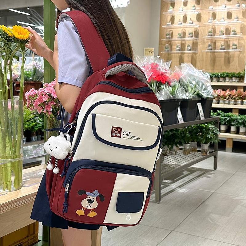 Junior School Student Schoolbag Girl Backpack Large Capacity Lightweight Backpack