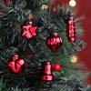 25 Bucăți Ornamente de Crăciun Vintage din Sticlă Roșie Mini Ornamente Decorative în Vrac Bile de Crăciun pentru Halloween, Pom de Crăciun