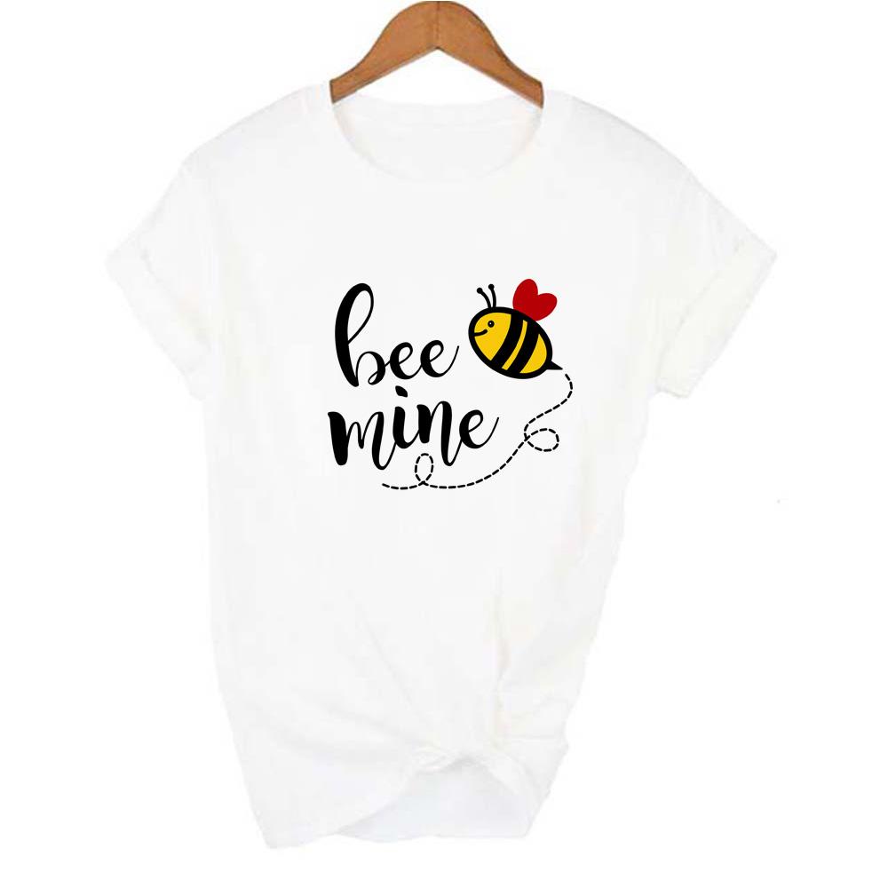 Bee Kind Print Graphic Tees Women Summer Short Sleeve Female T Shirt Mujer Camisetas Aesthetic Harajuku