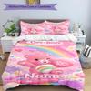 3Pcs Custom Name Bear Bedding Set Duvet Cover Closure Includes 1Duvet Cover 2Pillowcases Soft And Comfortable For All Seasons