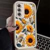 Sunflower Flower Oil Painting Case for Samsung Galaxy S25 S24 S23 Ultra S22 Plus S21 FE S20 A55 A54 A15 A35 Shockproof Cover