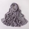 Long Silk Like Scarf Rhinestone Decor Ethnic Headscarf Non Wrinkling