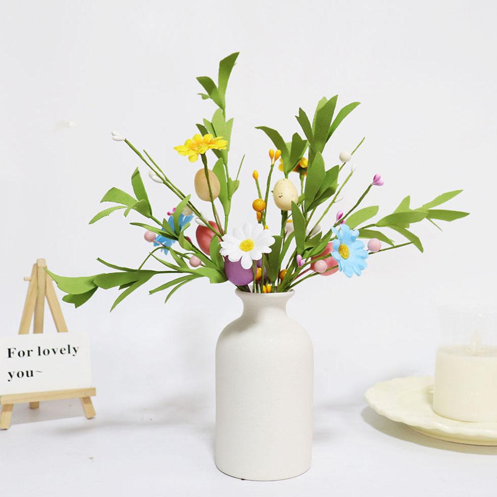 Bouquets Decoration Daisy Foam Eggs Branch Easter Colorful Egg Foam Flower Egg Branch For Event Decoration Easter Party Spring