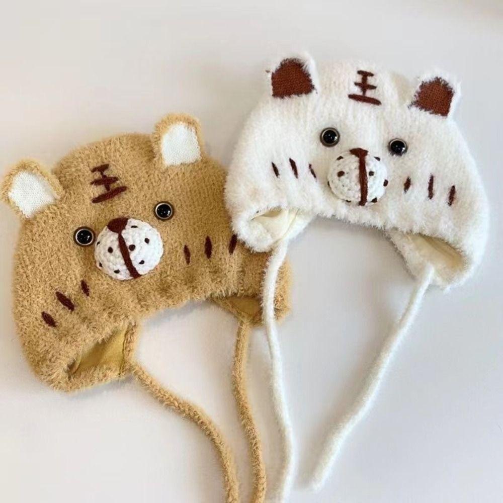 Korea Style Warm Kids Beanie Cap Cartoon Ears Baby Plush Hat  Outdoor Activities