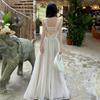 Seaside wear lace waist halter suspender dress, women are especially beautiful in early summer, pinched waist skirt