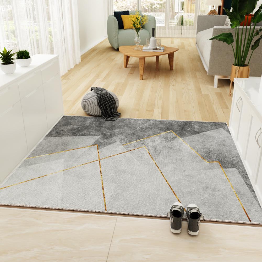 Wabi-Sabi Style Luxury Non-Slip Velvet Entrance Mat for Porch and Bedroom.
