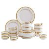 Ruhan Gold Rim Ceramic Dumpling Plate