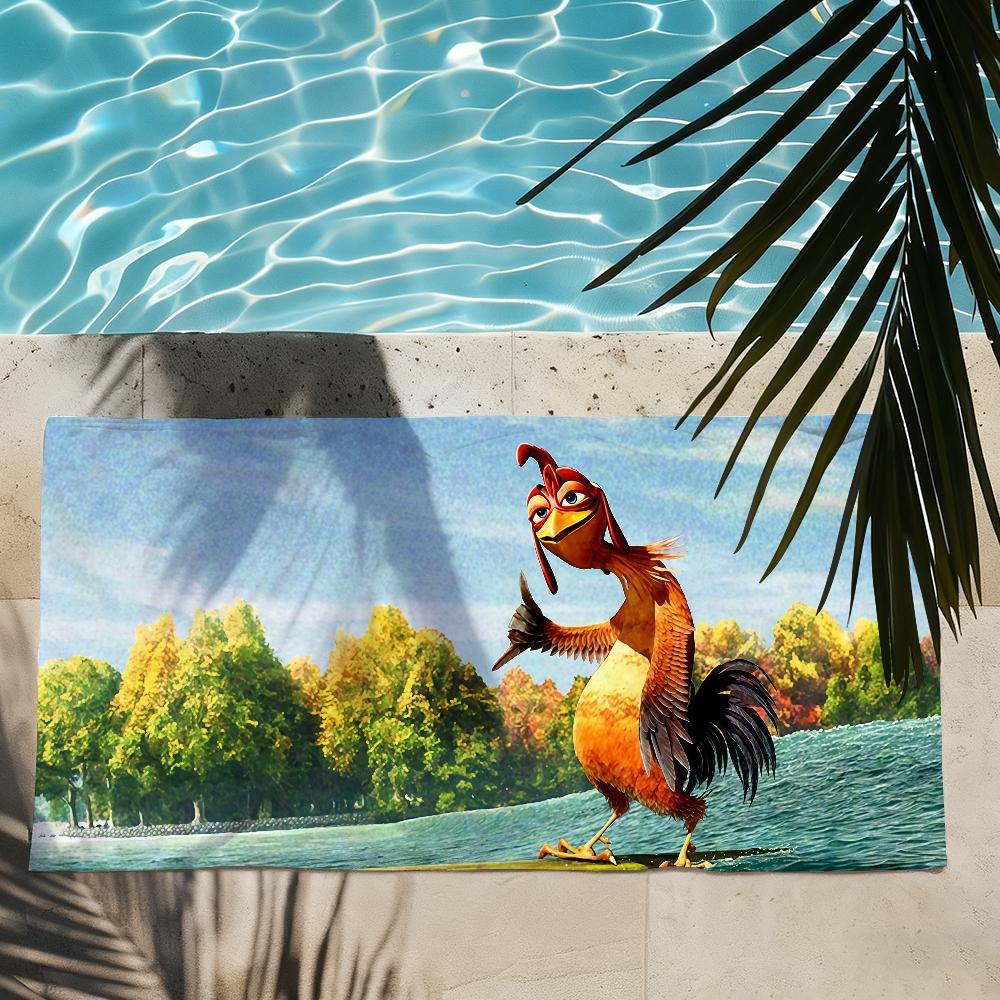 Cartoon Chicken Joe Funny Towel Soft Lightweight Anti-Sand Large Beach Towel Quick-Drying Bath Sports Family