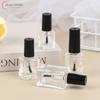 NEW 5/10/12/15ML Empty Clear Glass Nail Polish Bottles With Brush Cap Refillable Containers For Nail Art Lip Golss Liquid Sample