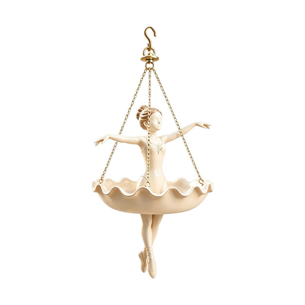Jardinière Suspendue Danseuse de Ballet avec Suspension à Chaîne Figurine Décorative Support de Pot de Fleurs Utilisation Intérieure Extérieure Convient à Divers Espaces