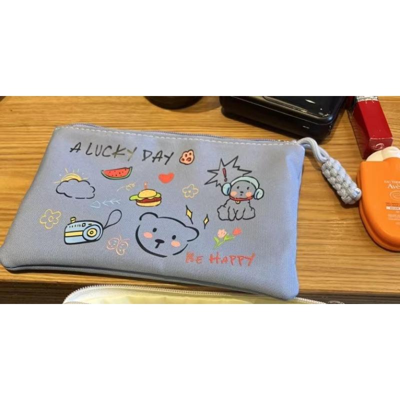 

Casual Travel Daily Outfit: Breathable Polyester Cotton Digital Pattern Neutral Multi-functional ID Bag Inner Lining Polyester синий