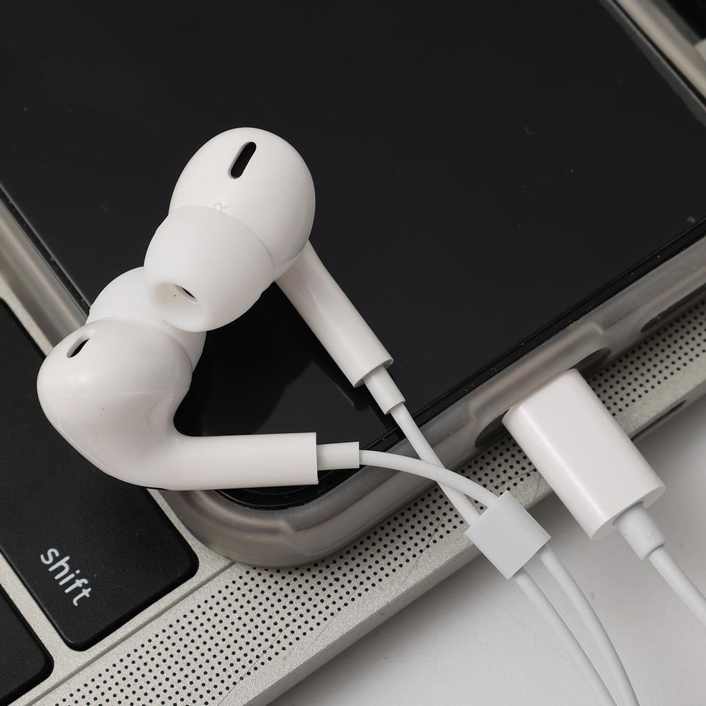 1.2m USB Type C in-Ear Headphones Wired Earphone for IPhone 17 16 15 Samsung HiFi Stereo Earbuds with Microphone&Volume Control