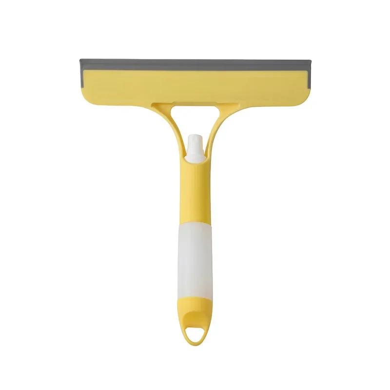 3 In 1 Window Cleaning Squeegee Multi Function Glass Mirror Wiper with Spray Bottle Microfiber Scrub Household Car Cleaner Tools
