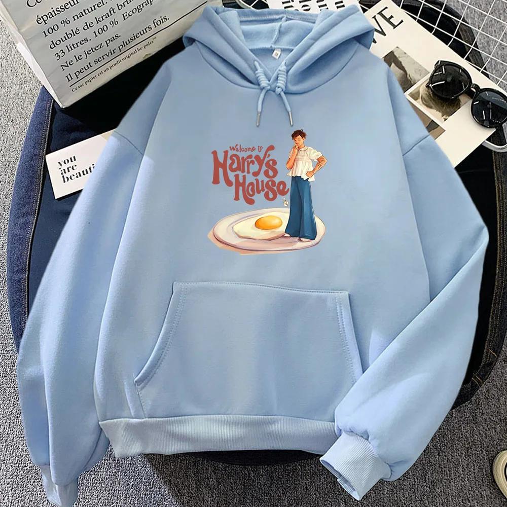 Harrys House Grafik-Hoodies Unisex Cartoon-Pullover Herbst/Winter Fleece-Hoodie Originalität Ästhetisches Sweatshirt Langärmlig