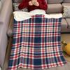 Nautisches Karomuster Flanelldecke Warm Weich Halloween Weihnachten Sofa Warm Gemütlich Dekoratives Dekor Geschenk für Alle Jahreszeiten