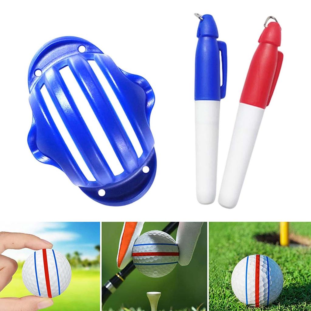 Golf Ball Alignment Tool Liner 3 Straight Marking Stencils with