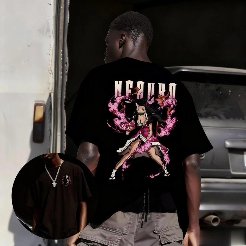 

Anime Tshirt Men Women Streetwear Summer New Demon Slayer Oversized Casual Tops Short Sleeve Graphic Tee Fashion Y2k Clothes S