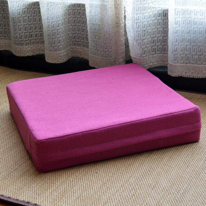 Washable Thickened Four Seasons Japanese Tatami Square Seat Cushion for Floor and Coffee Table.