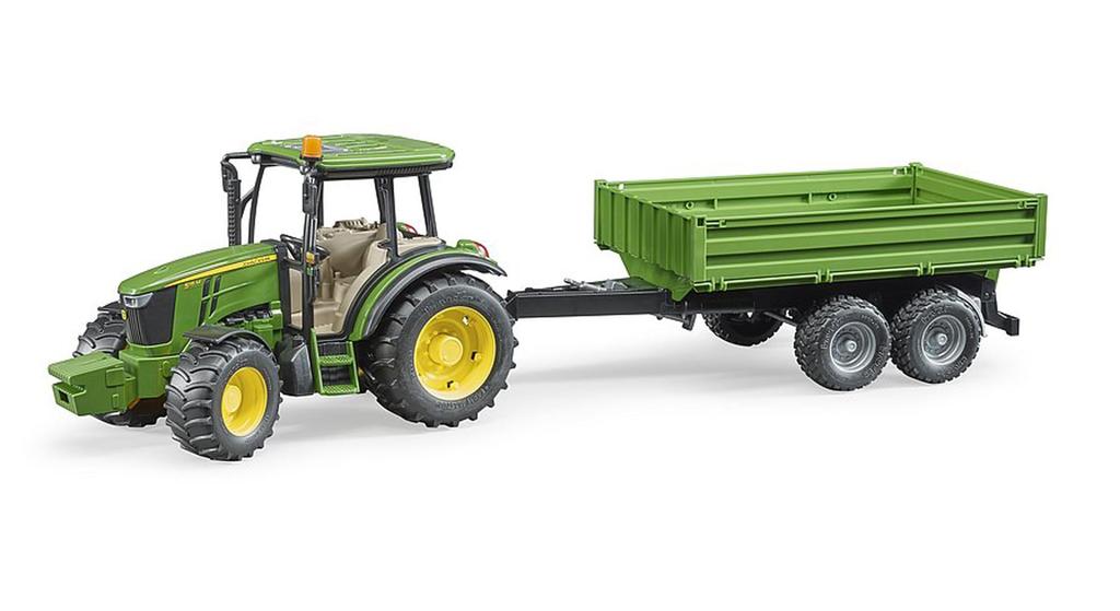 Bruder JD5115M Tractor & Green Trailer BR02108