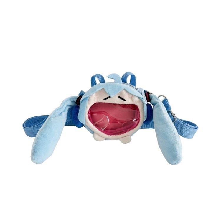 Miku Hatsune Shoulder Bag Cartoon Plush Bag Adjustable Shoulder Belt Zipper