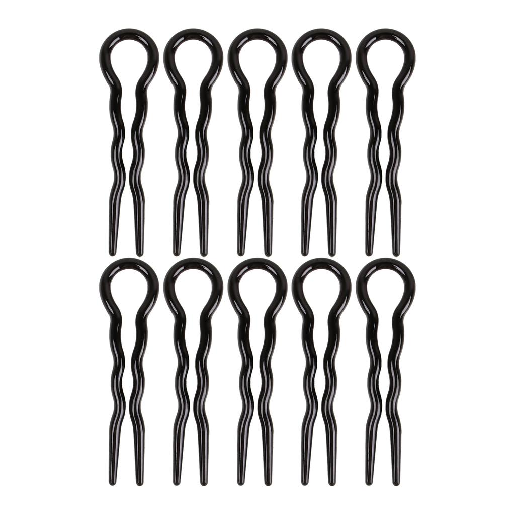 10Pcs Salon Hair Clip Waved U Shaped Plastic 3.3''Hair Sticks Barrettes Styling Hairstyle Tool Hair Accessories For Women Girls
