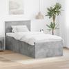 Bed Frame with Headboard Concrete Grey 75 x 190 cm Particleboard