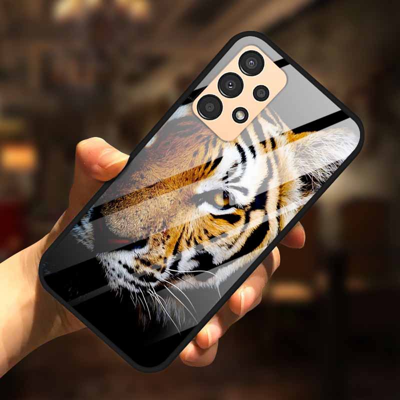 For Samsung A13 Case A23 A52 A72 4G M52 A52S 5G Luxury Tempered Glass Hard Back Cover for Samsung Galaxy A13 4G Phone Cases Capa