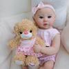 Lifelike 19'' 49cm Reborn Simulation Dolls Raven Soft Full Vinyl Body Alive Babies Doll Toy Cute Handmade Painting Rebirth Dolls for Kids 3+ Years Old
