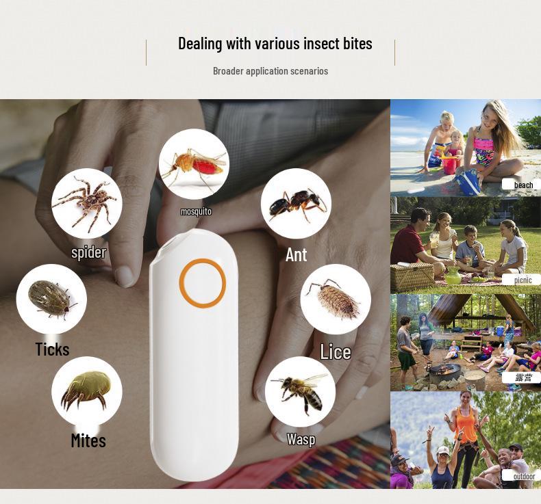 Portable Infrared Mosquito Bite Relief Pen for Home and Outdoor Use