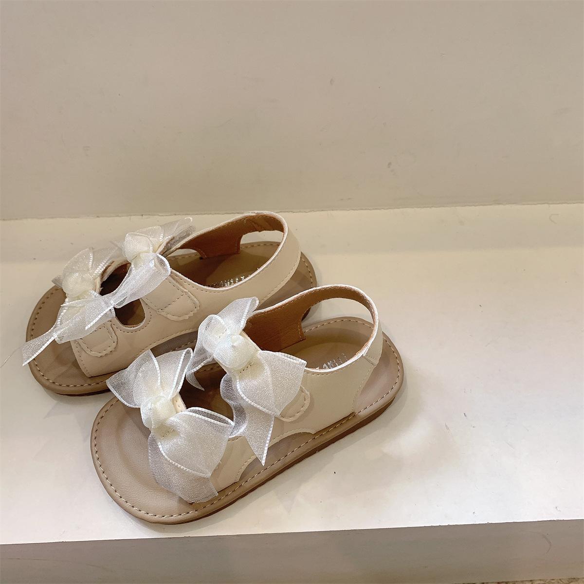 Summer classmates children 1-3 years old children sandals girls princess shoes baby shoes soft soles summer 22 бежевый