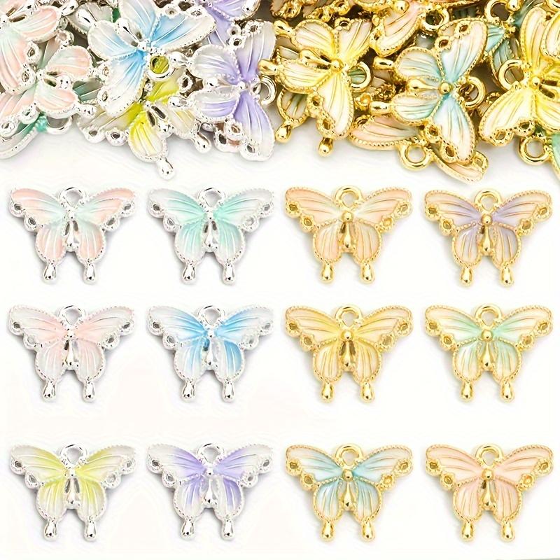 Butterfly Pendant DIY Bracelet Necklace Braided String Bead Pendant Accessory