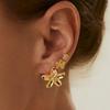 Ocean Style Starfish Shell Pendant Earrings Fashion Metallic Bowknot Ear Clips Ear Cuffs