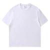 Camiseta de Verano Blanca Unisex de Algodón Puro de Manga Corta, Corte Holgado, Talla Grande