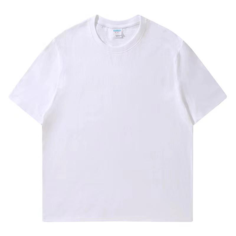 Camiseta de Verano Blanca Unisex de Algodón Puro de Manga Corta, Corte Holgado, Talla Grande