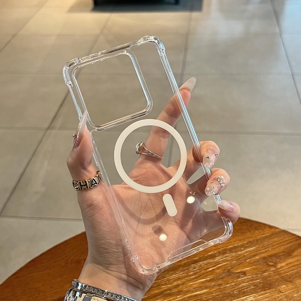 Для Xiaomi Mi 15T Pro Чехол Жесткий Прозрачный Ударопрочный Магнитный MagSafe Защитная Задняя Крышка Для Xiaomi Mi 15T 15TPro Корпус xiaomi 15T Pro прозрачный