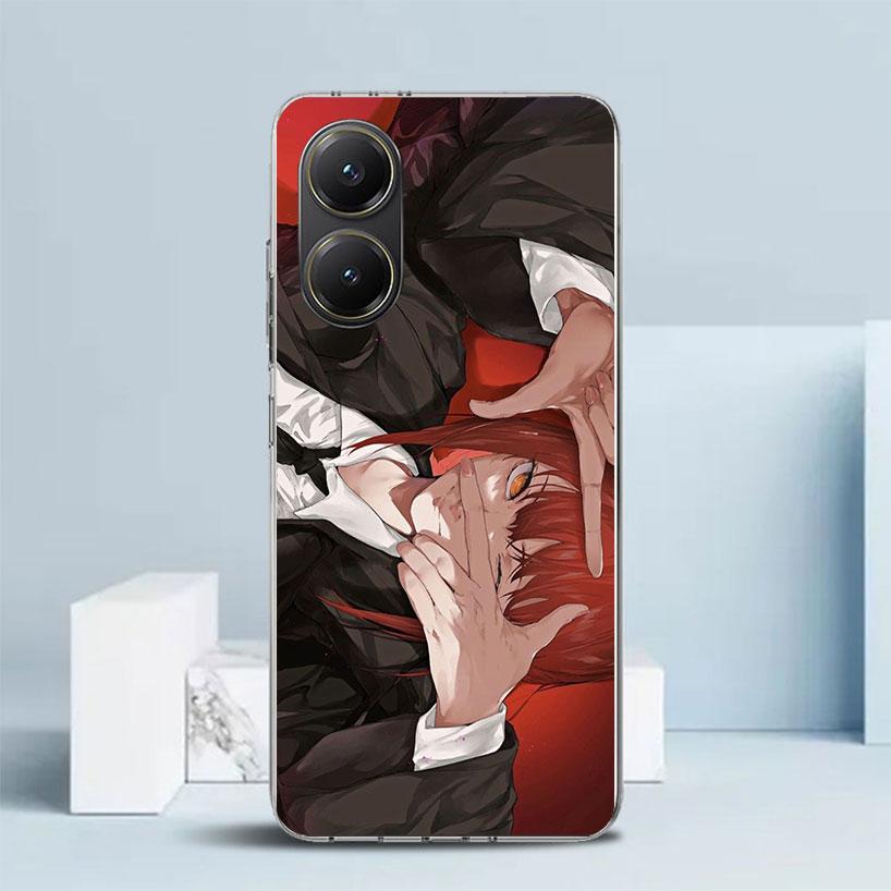 C-Chainsaw Mans Makima Phone Case For Xiaomi Poco F7 Ultra X5 X6 X7 Pro M7 Redmi 15C 15 13C 13 12C 12 10C 10 10A 9 9C 9A 9T Cove
