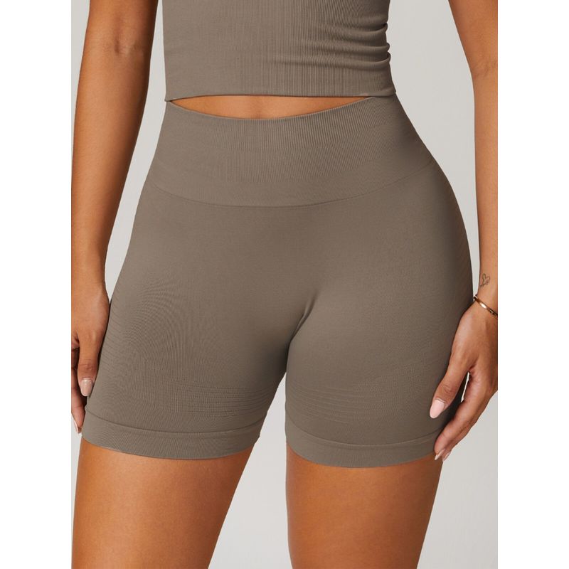 Fashion Seamless Tight High Waist Yoga Shorts Peach Hip Raise Women's Fitness Shorts Outdoor Running Shorts Sexy