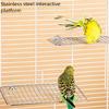 Stainless Steel Bird Stands For Cockatiels Macaws Easy Assembly Cleaning Maintenance