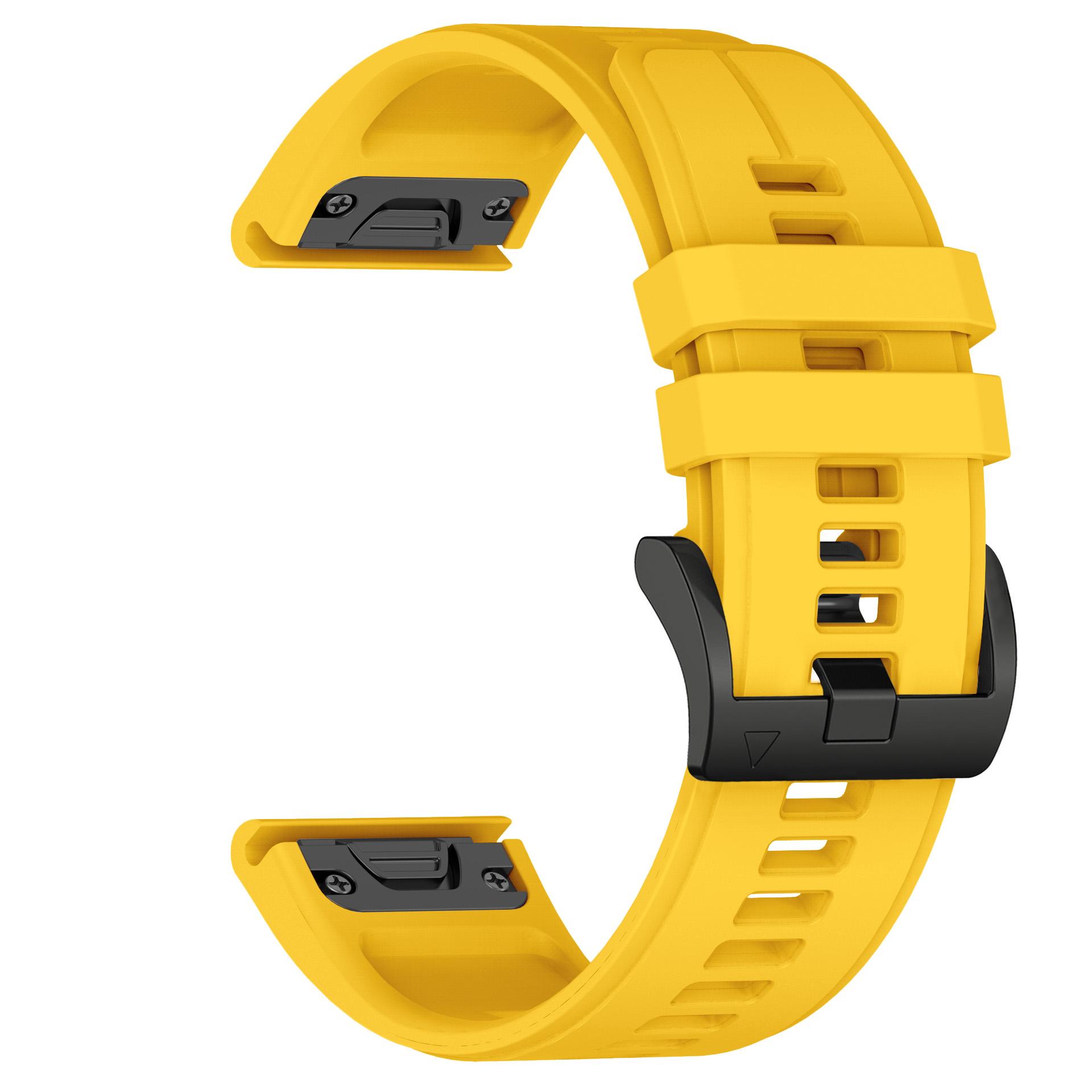 

Быстросъемный ремешок 22 мм 26 мм для Garmin D2 Mach 2 51 мм 47 мм / Fenix 8 Pro E 6 6X 7 7X Solar / Epix / Tactix / Quatix, силиконовый браслет QuickFit 22mm жёлтый