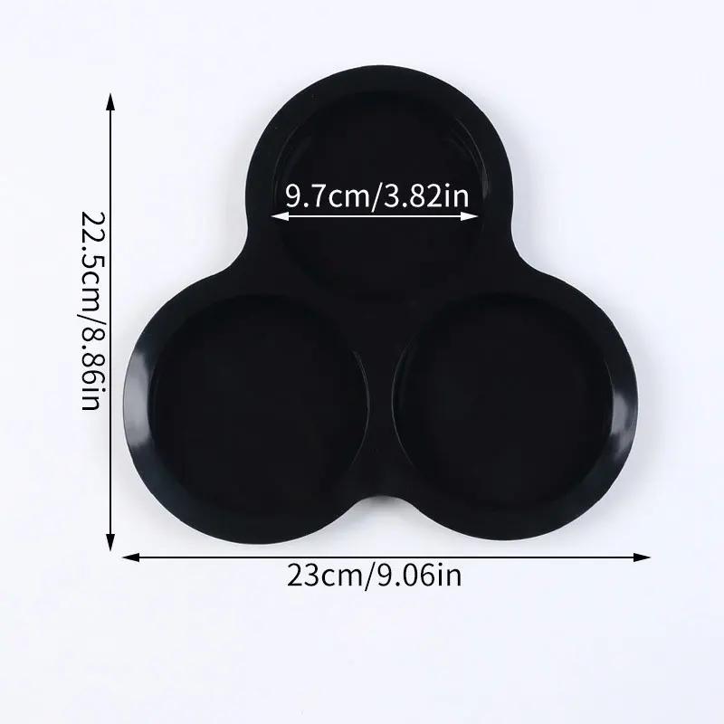 Soft Silicone Cake Non-stick Air Fryer Baking Pan Long-term Use 3 Cavities Muffin Tray, Muffin Cup Cake Mould Kitchen Cooking Accessories