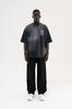 Men's Oversized T-shirt with 'M Logo' Print and Machinist Distressed Effect – Black S