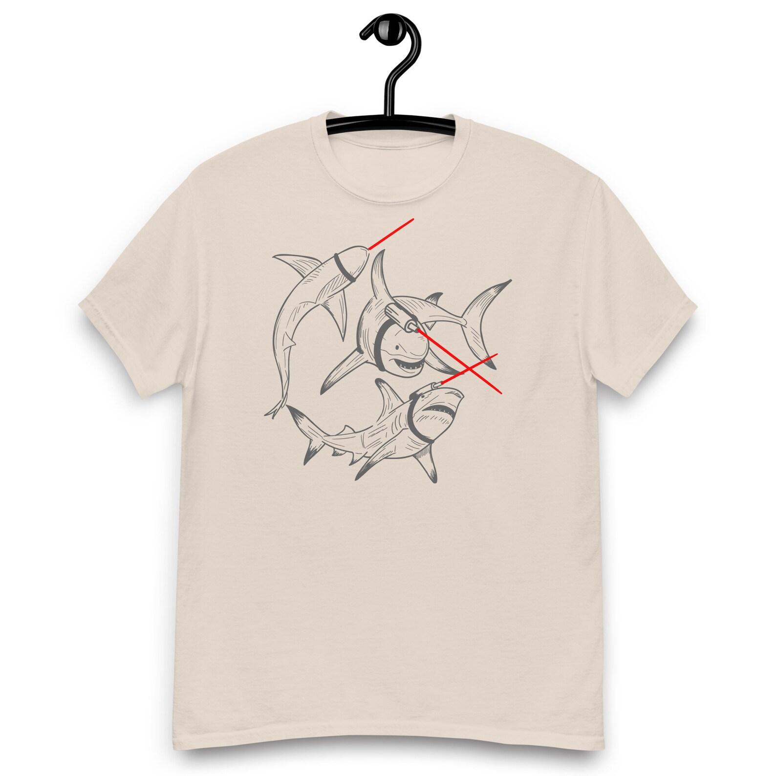 Austin Powers Movie - Sharks with Frikkin Laser Beams Quote T-shirt 4XL