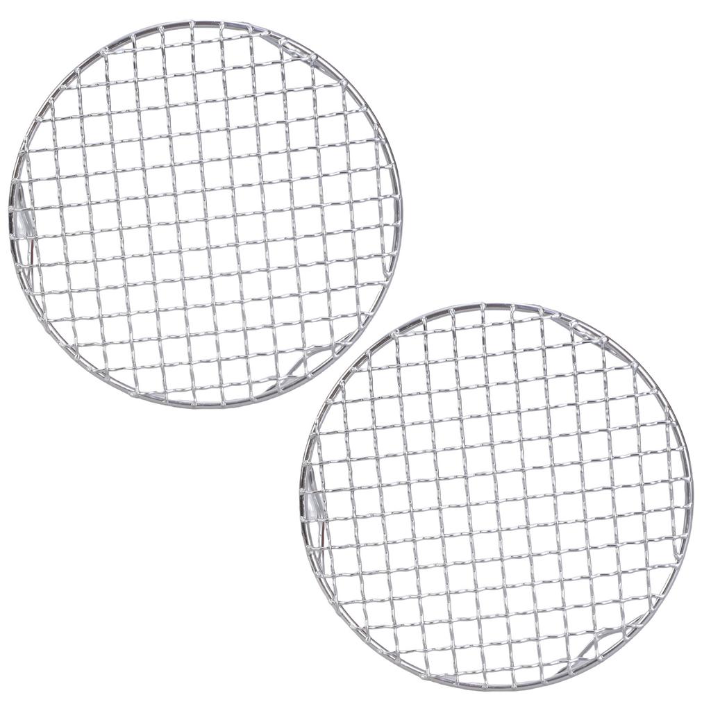 Stainless Steel Round Baking Rack Outdoor BBQ Accessories Easy Cleaning Suitable for Grilling Roasting and Cooling