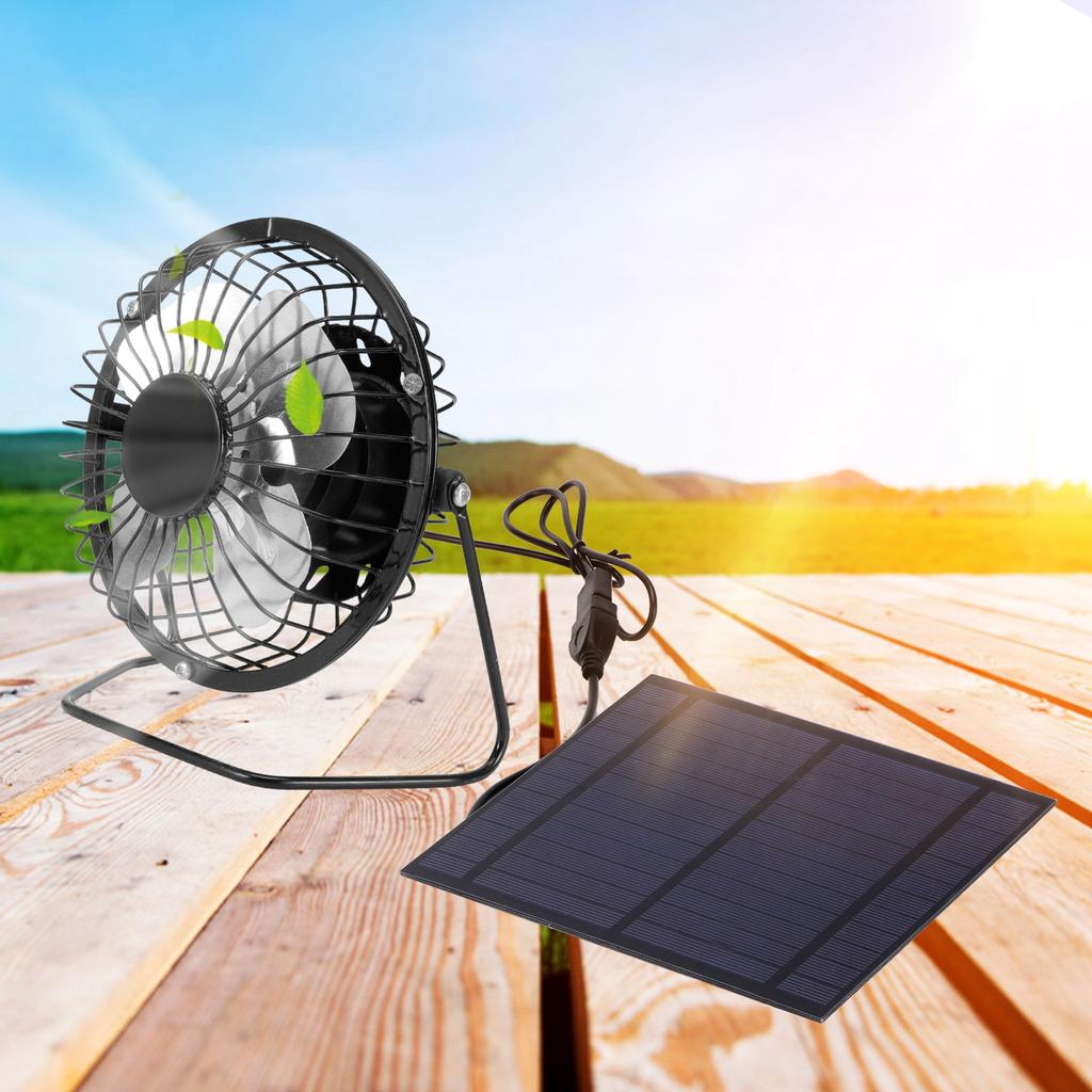 5W Mini Saules Panelis ar Portatīvu Dzesēšanas Ventilatoru Fotoelementu Saules Paneļu Komplekts Siltumnīcai