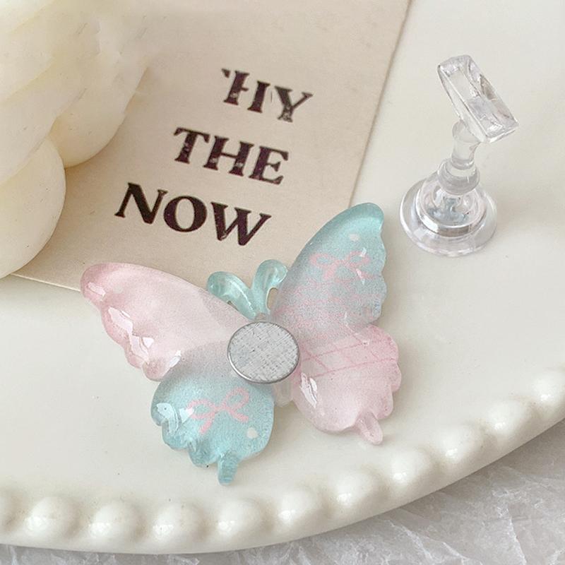 

1Set Butterfly Magnetic Nail Art Holder Set with Base - Nail Practice Stand for Artists Beginners DIY Home Nail Art Tools
